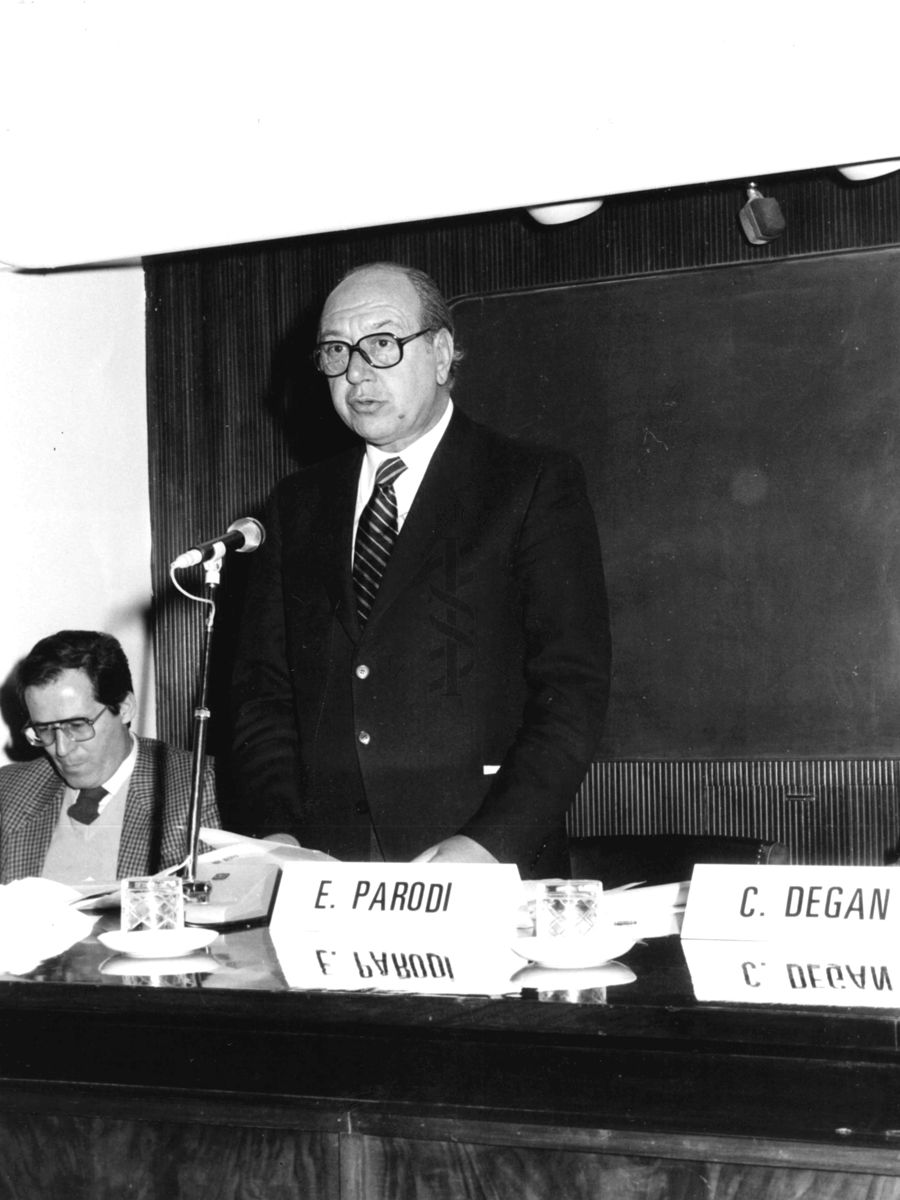 Eolo Giovanni Parodi (presidente dell'ENPAM, l'Ente Nazionale di Previdenza e Assistenza dei Medici e degli Odontoiatri) interviene in aula