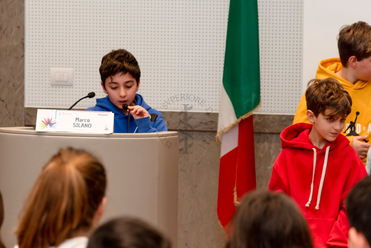 Intervento di un alunno della scuola primaria IC "Anna Fraentzel Celli"