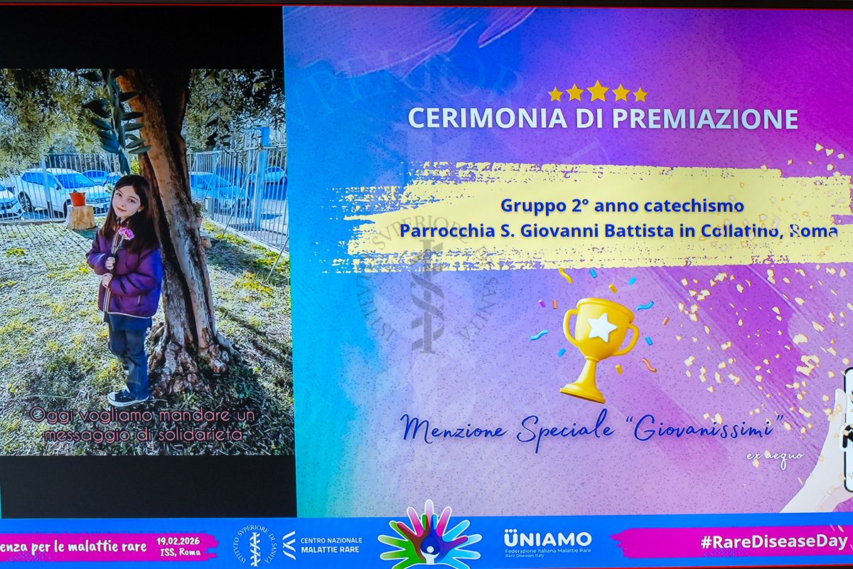 Menzione speciale "Giovanissimi" al gruppo 2° anno catechismo Parrocchia San Giovanni in Collatino di Roma per un progetto legato al Rare Disease Day