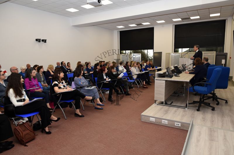 Panoramica sui partecipanti al Convegno durante l'intervento del Dott. Massimiliano Maselli, Assessore Servizi Sociali, Disabilità, Terzo Settore, Servizi alla Persona della Regione Lazio