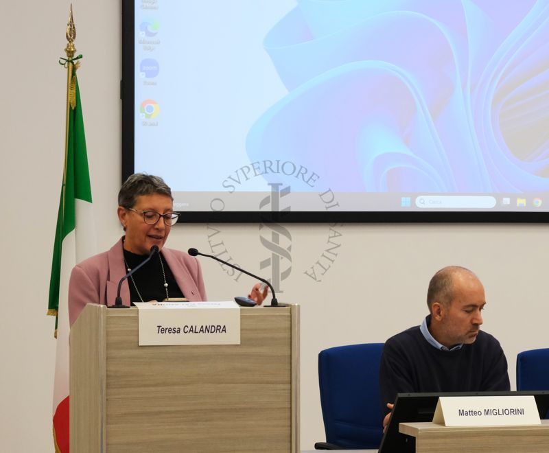 La Dottoressa Calandra Teresa (Presidente FNO TSRM e PSTRP) durante il suo intervento