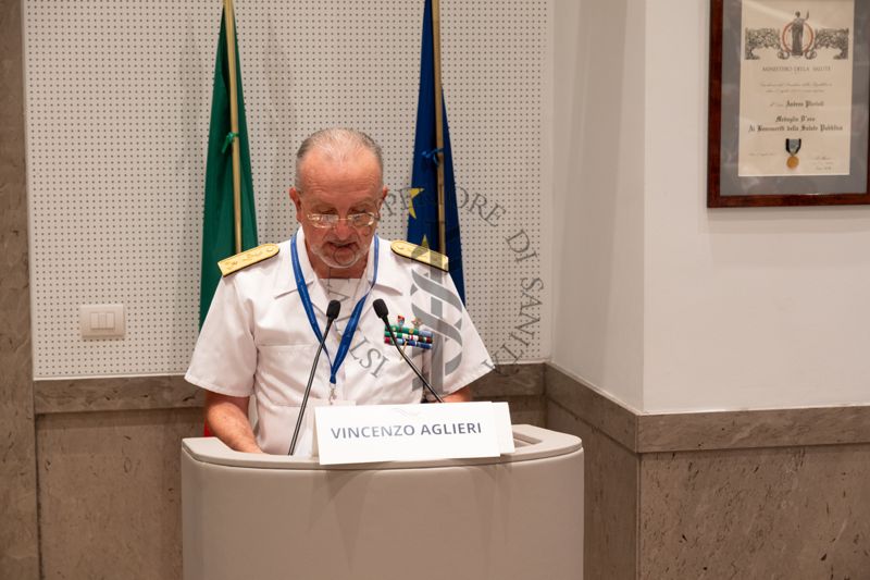 Intervento del Capo del Corpo della Sanità della Marina Militare, Ammiraglio Ispettore Vincenzo Aglieri