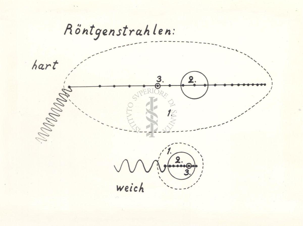 Schema di tre ipotesi pensabili sulla natura degli urti