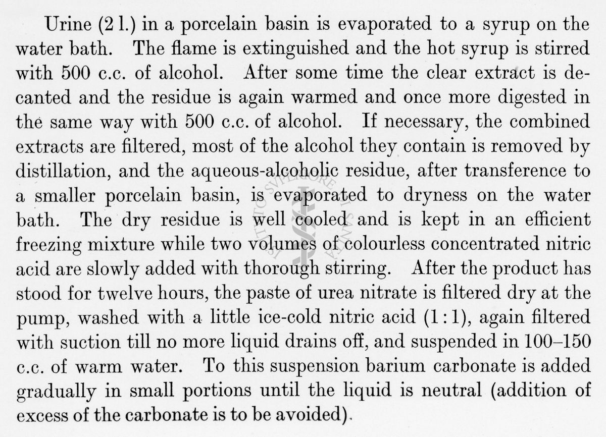 Stralcio di articolo ripreso dal libro "Laboratory methods of organic chemistry"