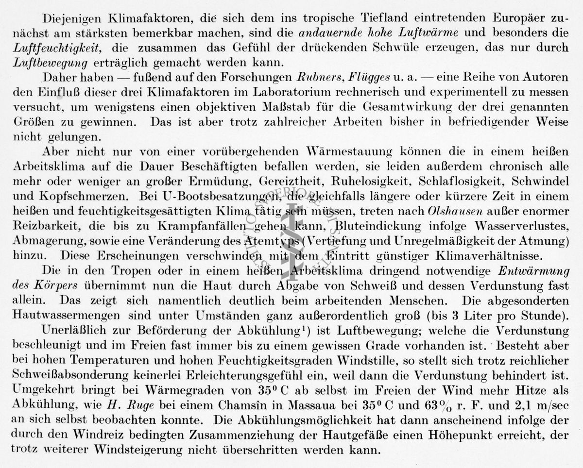 Stralcio dal libro "Krankheiten und Hygiene du Warmen Lander" di R. Ruge, P. Muhlens, M. Zur Verth