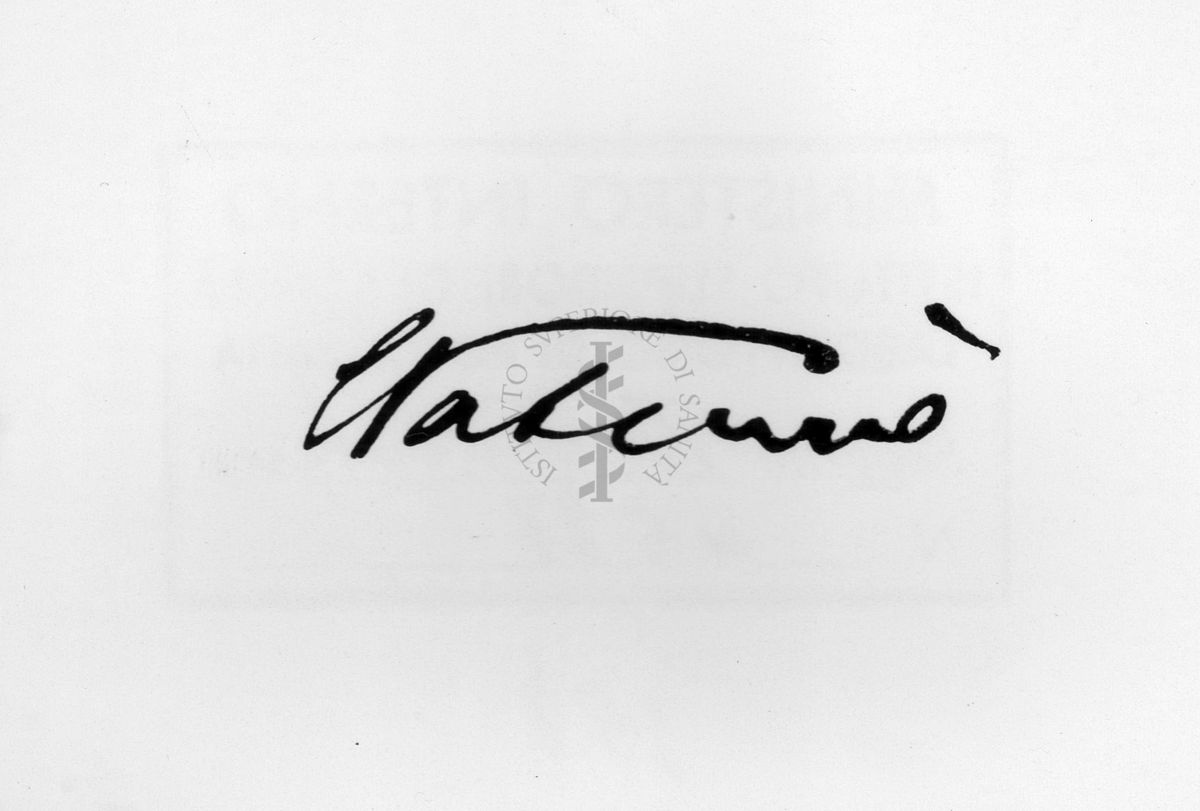 Firma autografa di Emanuele Paternò