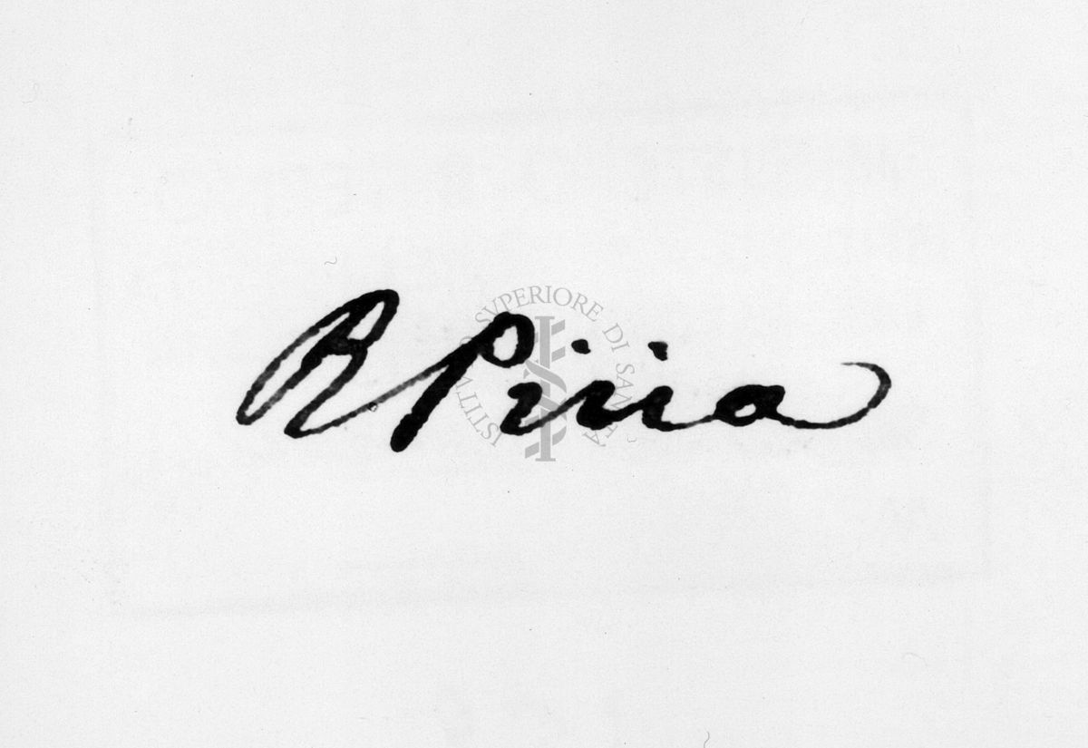 Firma autografa di Raffaele Piria