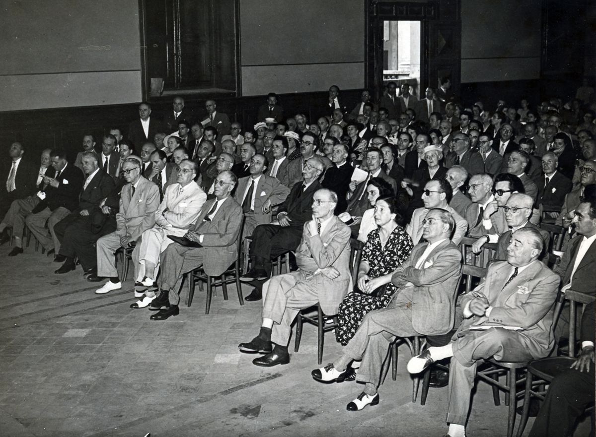 Parte dell'uditorio presente alla conferenza presso l'Università Popolare Romana