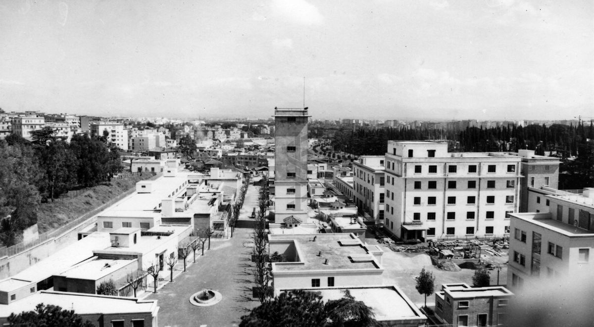 Veduta generale degli stabulari e fabbrica della penicillina, 1958