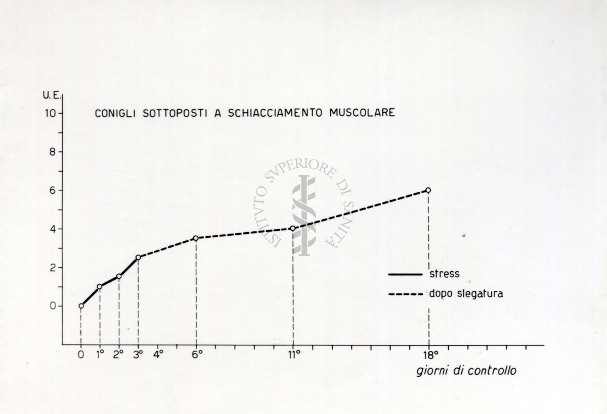 Curve riguardanti il comportamento delle sieroproteine negli animali sottoposti a stress sperimentale.