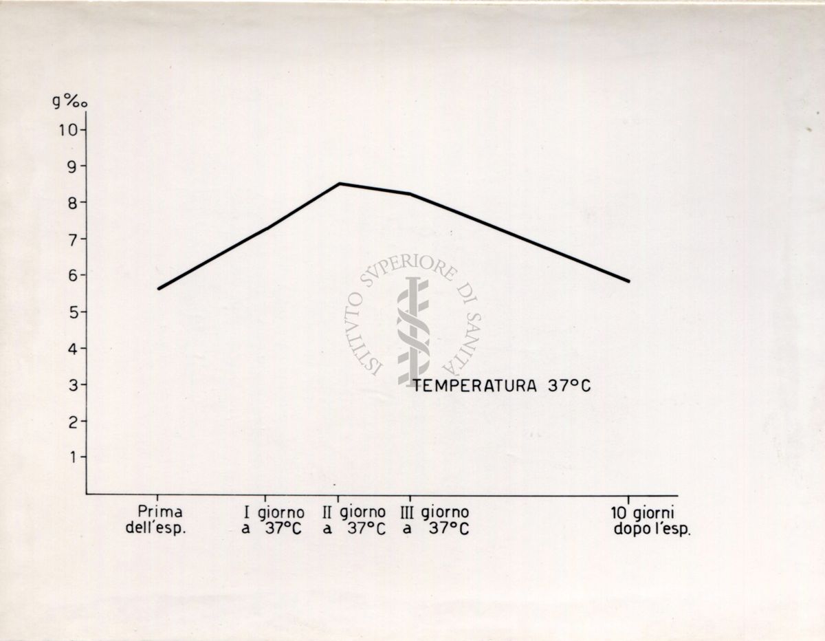 Grafico riguardante l'agglutinazione con siero attivo e siero non attivo