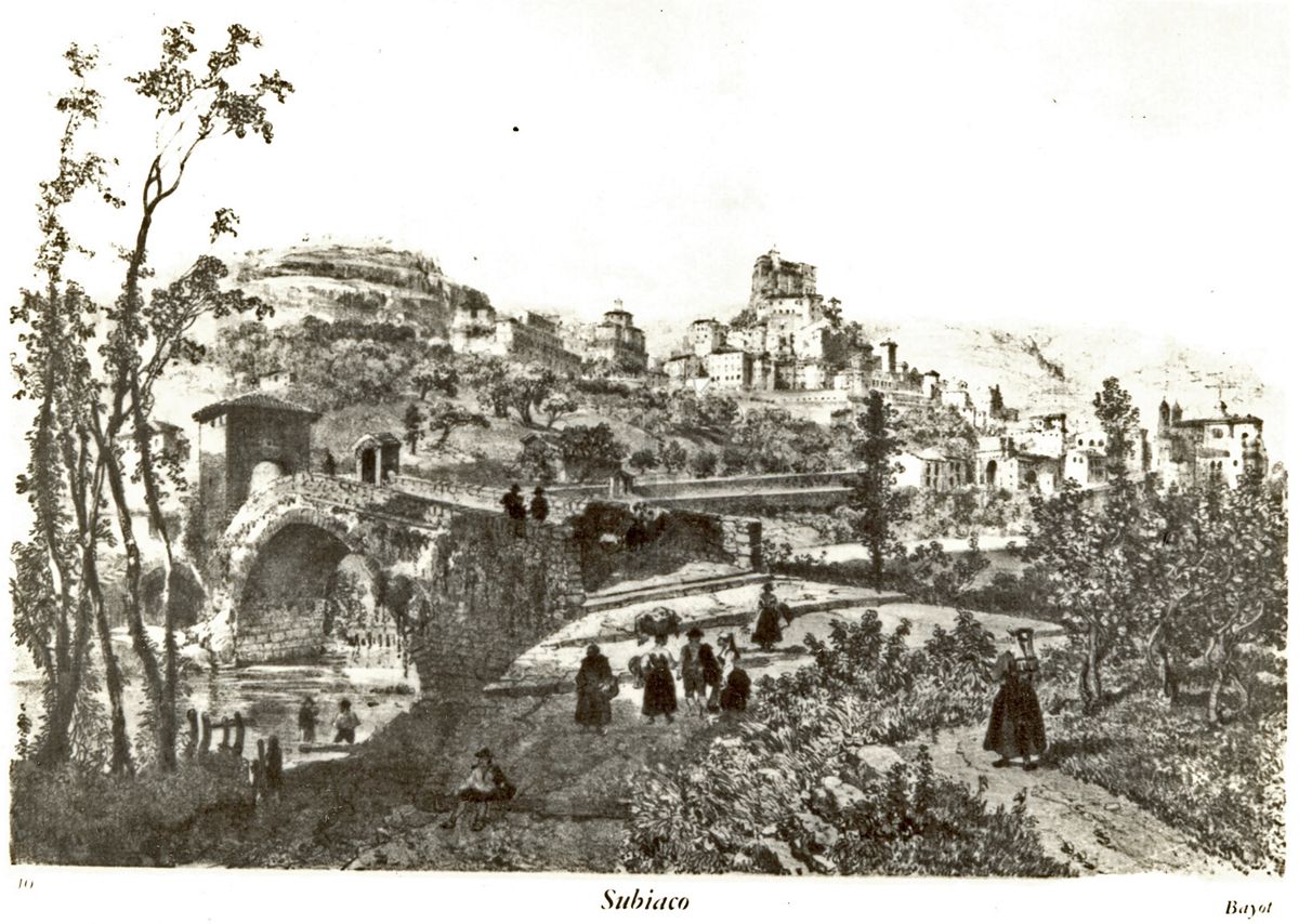 Veduta di Subiaco 1870, realizzato da Felix Benoist (Bayot)