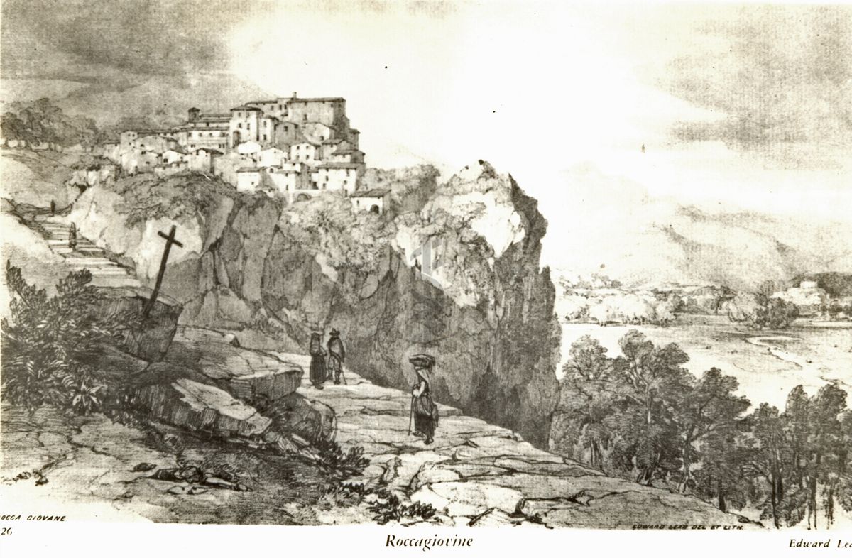 Rocca Giovane "Roccagiovine" 1841, realizzato da Edward Lear