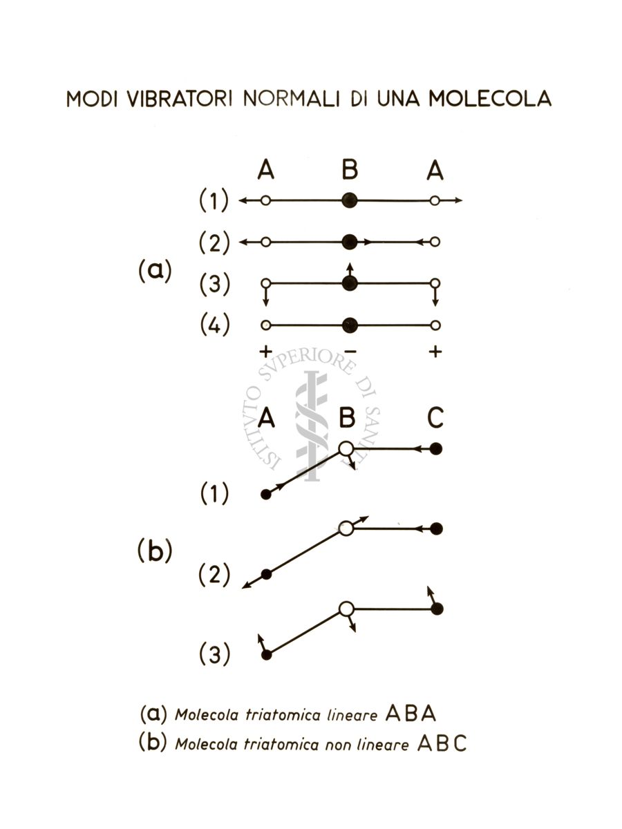 Grafico riguardante i modi vibratori normali di una molecola