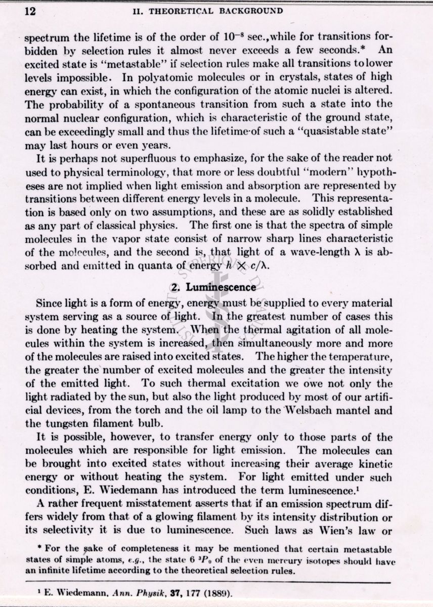 Articolo sulla luminescenza, da Annalen der Physik, 1889