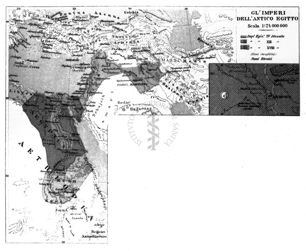 Cartogramma dell'Impero dell'antico Egitto