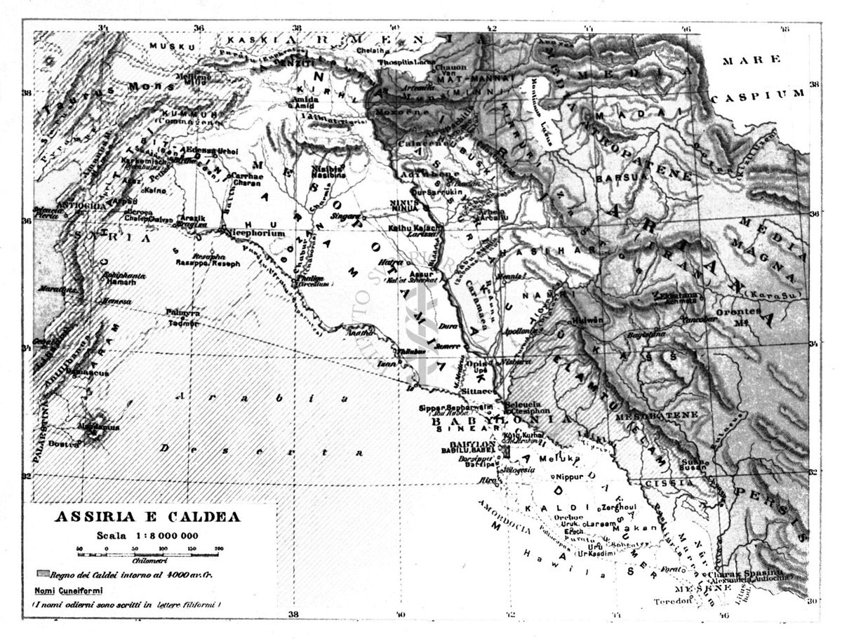 Cartogramma dell'Assiria e Caldea