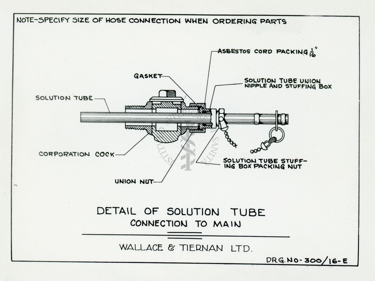 Particolare del potabilizzatore idrico del tipo "Wallace Tierman" London