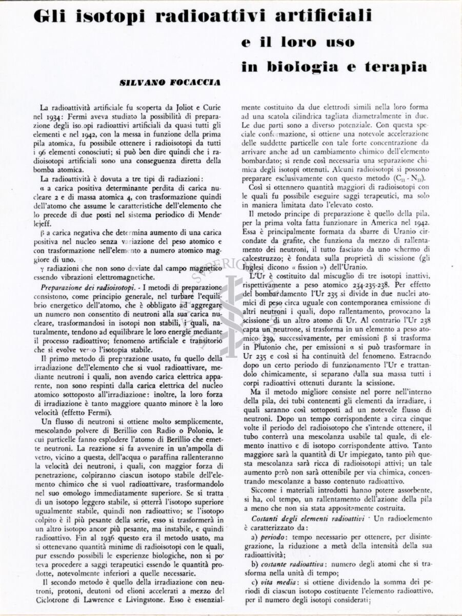 prima pagina della rivista (6 B)