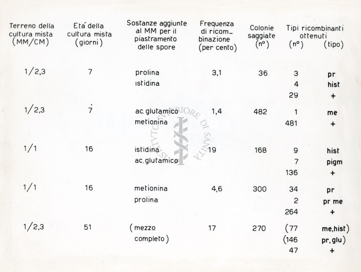 Riproduzione da tabella