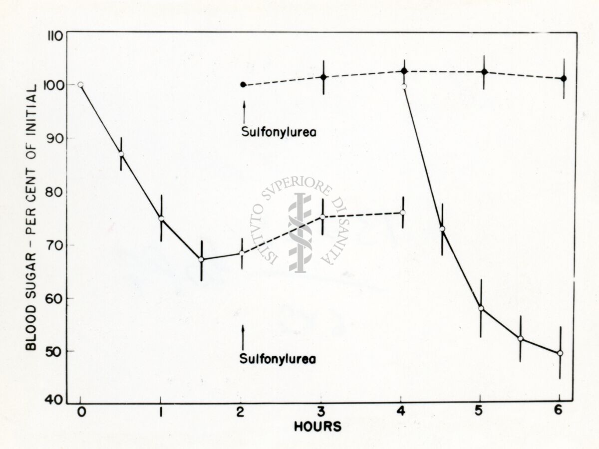 Grafico sullo zucchero nel sangue e parametro temporale