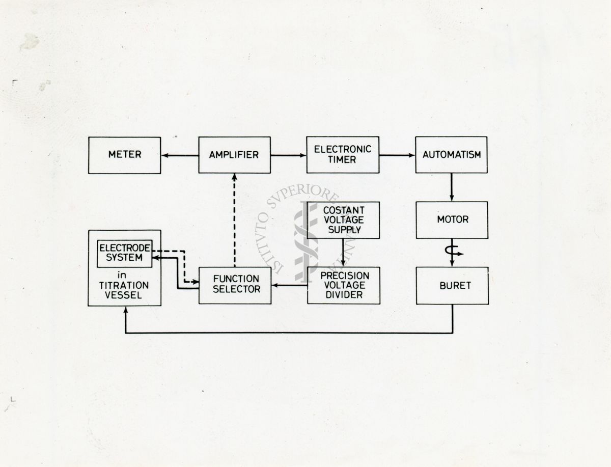 Diagramma riguardante la titolazione tradotto in lingua inglese