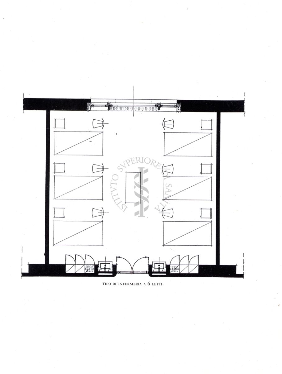 Tipo di camera a 6 letti (infermeria)