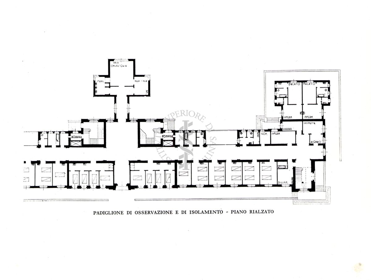 Tipo di padiglione di isolamento dell'Ospedale Maggiore di Milano