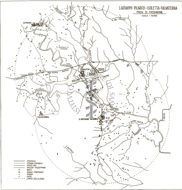 Carta topografica di Isoletta (Ceprano).