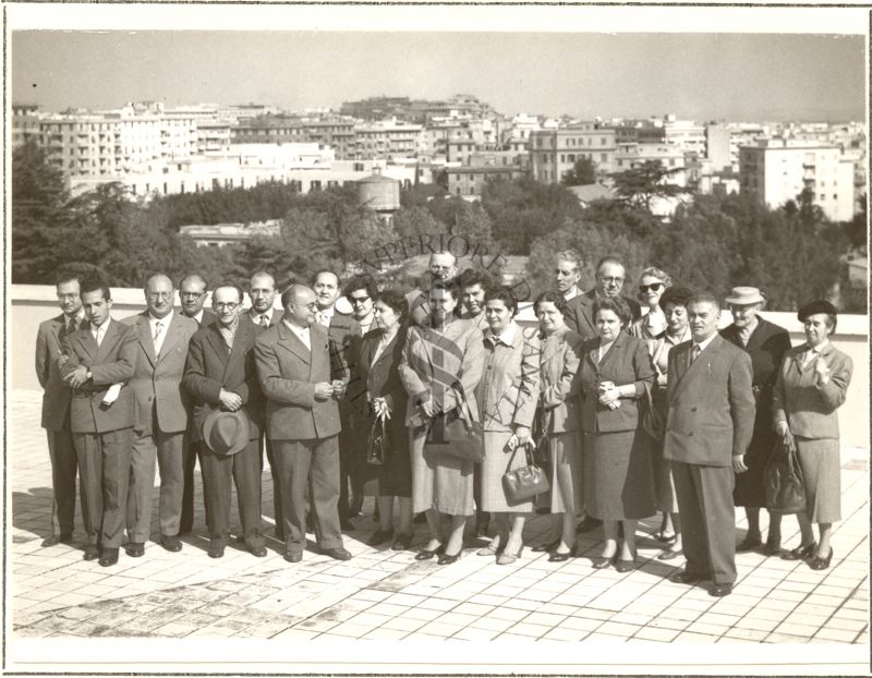 Foto di gruppo sulla terrazza dell'Istituto Superiore di Sanità