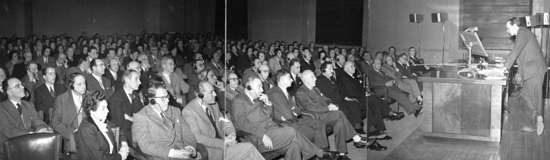 Conferenza tenuta dal Prof. A. J. P. Martin del National Institute for Medical Research di Londra nell'Aula magna dell'Istituto Superiore di Sanità