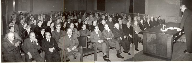 Un momento della commemorazione in aula magna