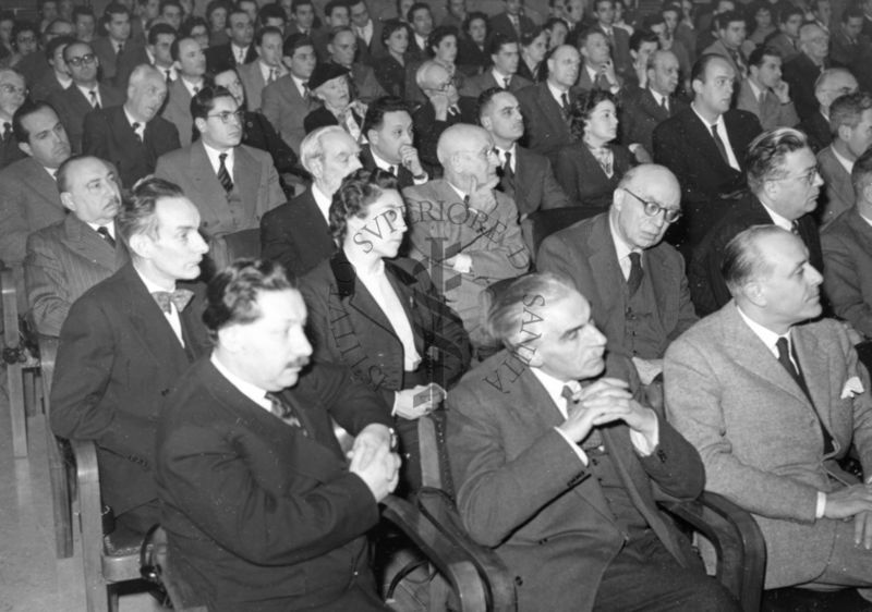 Parte dell'uditorio presente in aula magna in occasione della conferenza del Prof. Semerano dell'Università di padova