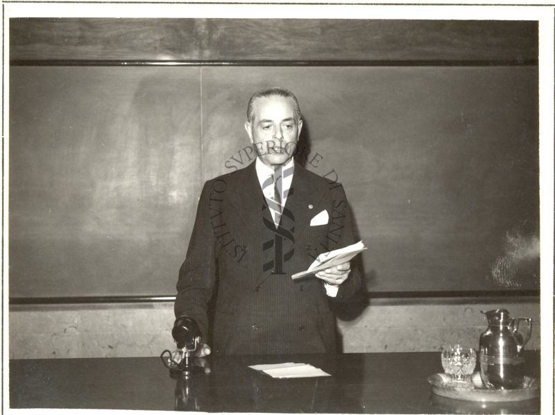 Commemorazione del Prof. Silvestro Baglioni tenuta nell'aula magna dall'On. Martino