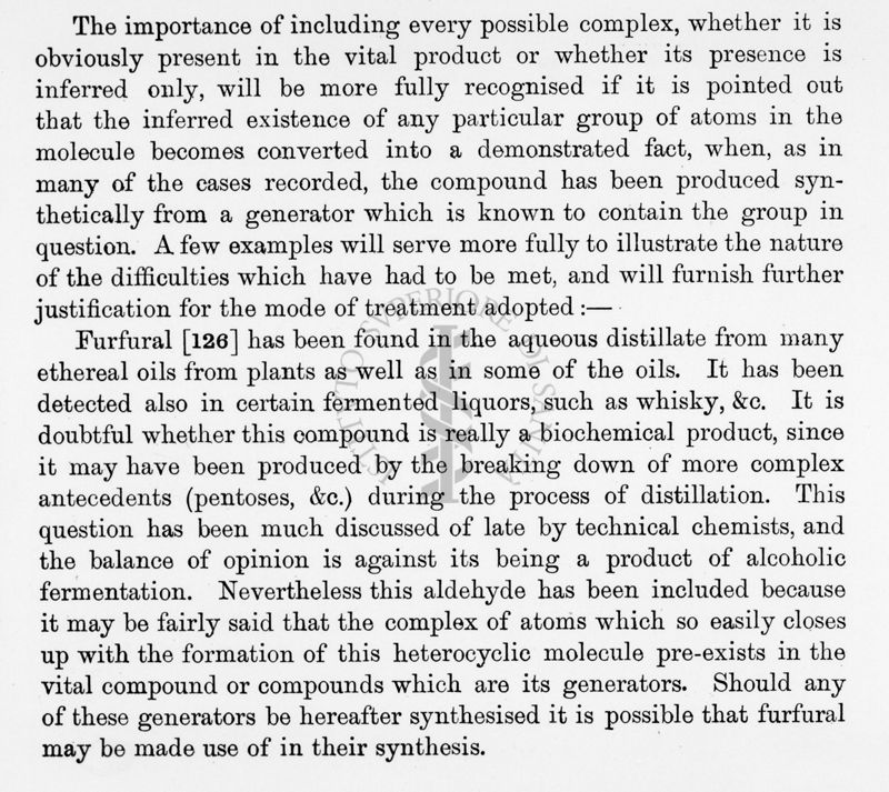 Stralcio dal libro "Chemical synthesis of vital products" di Amendola