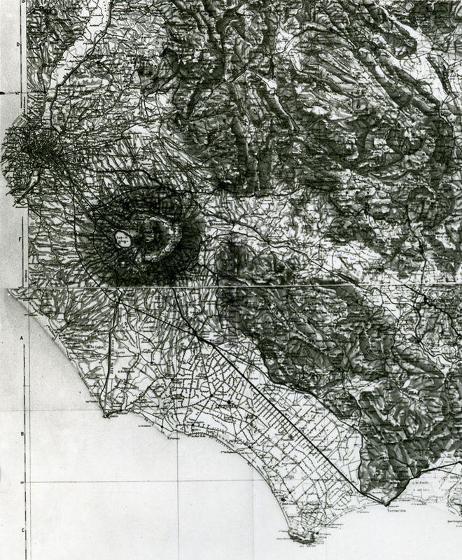 Pianta topografica della zona del Lazio