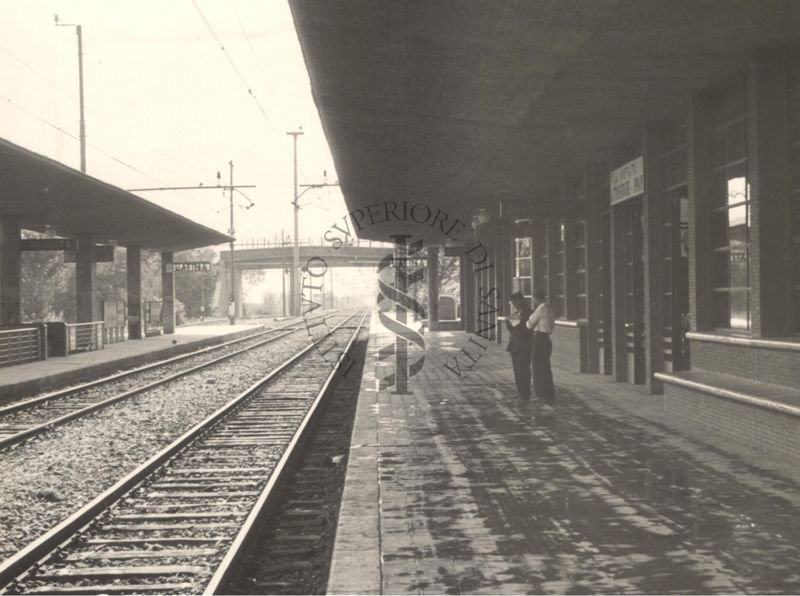 La pensilina della stazione ferroviaria di Littoria