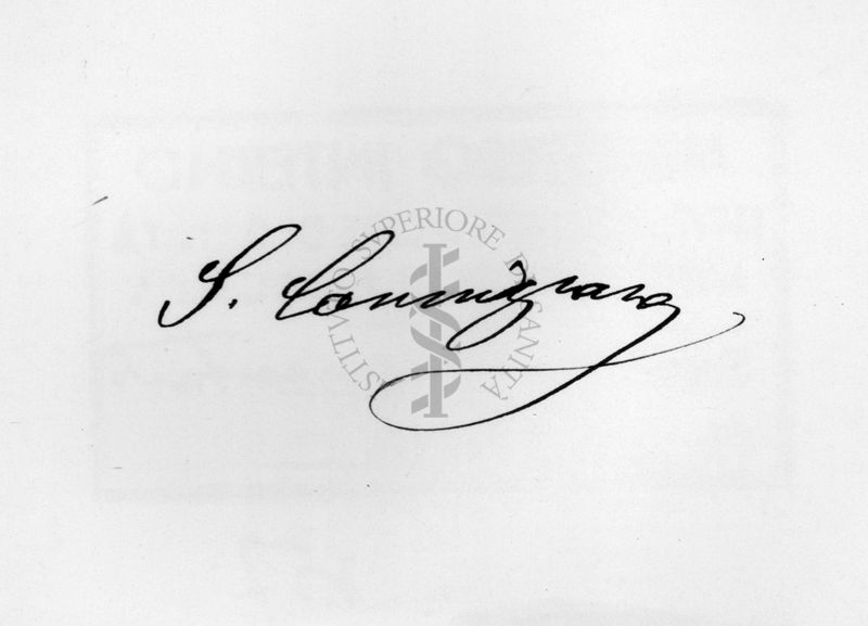 Firma autografa di Stanislao Cannizzaro