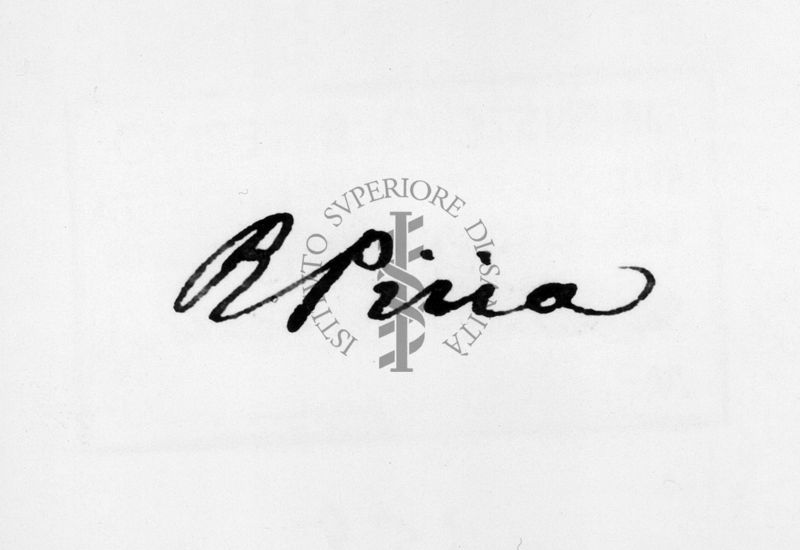 Firma autografa di Raffaele Piria