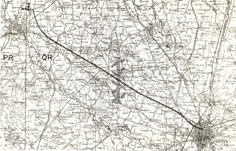 Nuovo acquedotto di Padova con tubi di cemento amianto del diametro interno di mm. 900; lunghezza 30.230 m.