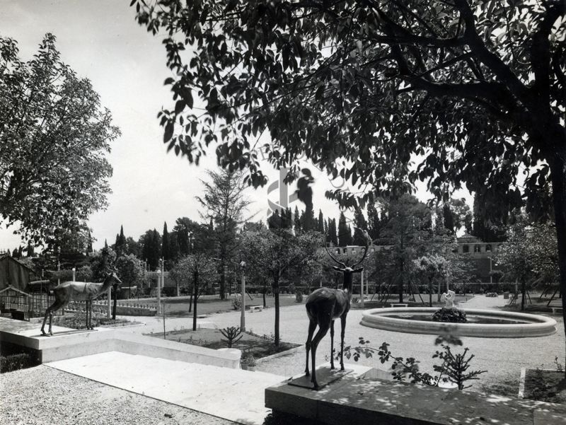 Un angolo del giardino dell'Istituto Superiore di Sanità