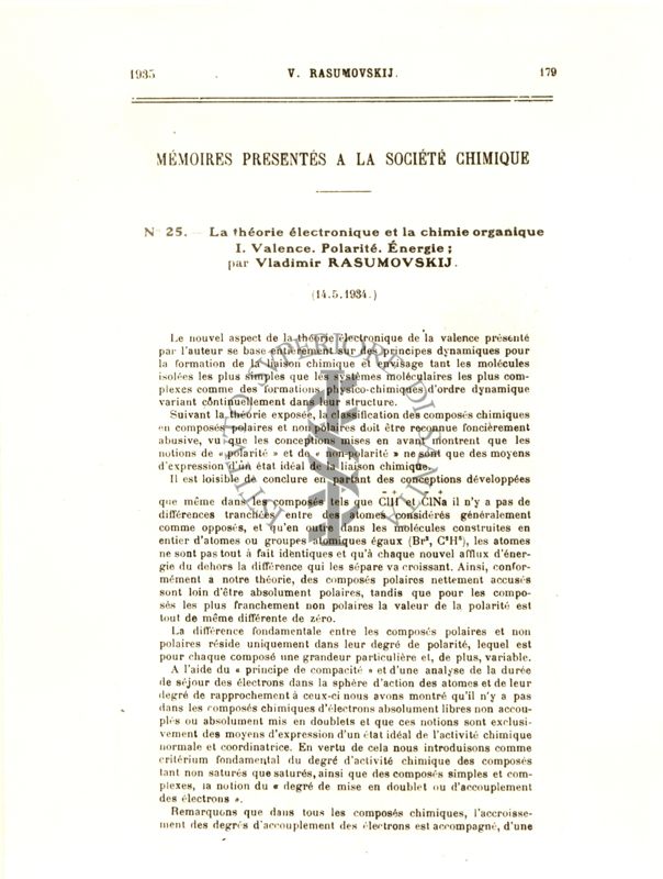 Bulletin de la Societé Chimique de France Anno 1935 - Cinquième Serie - Tome II sul film segue l'articolo