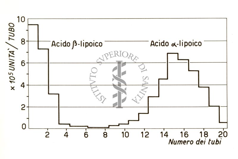 Diagramma counter current distribution dell'acido lipoico