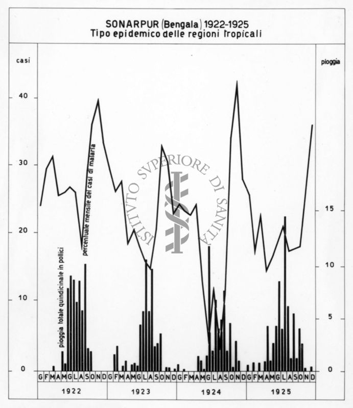 Tipo epidemico delle regioni tropicali. Sonarpur (Bengala), 1922-1925