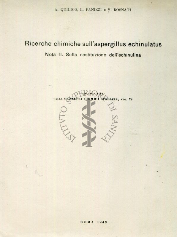 Ricerche chimiche sull'aspergillus echinulatus