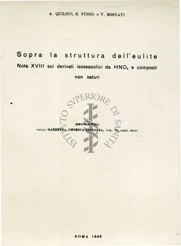 Sulla struttura dell'eulite - nota XVIII sui derivati isossazolici da HNO3 e composti non saturi