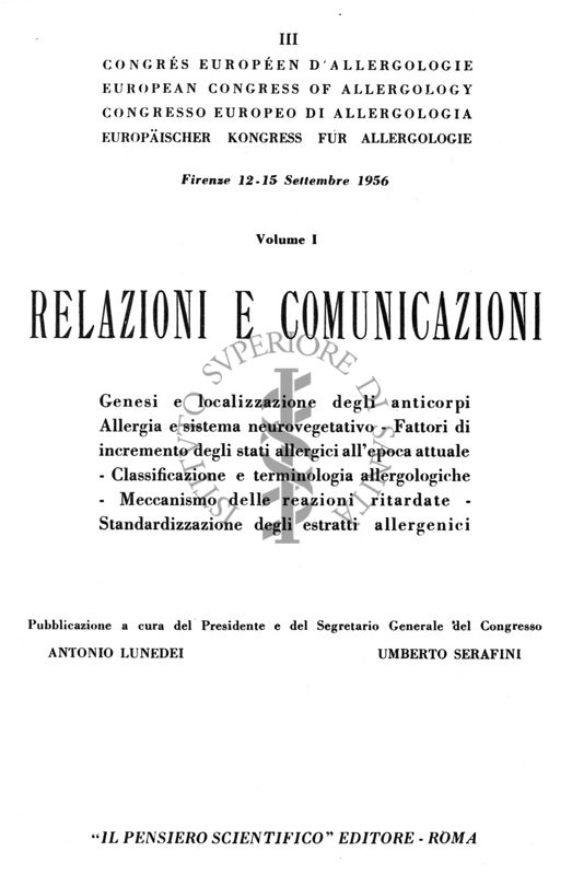 Congresso Europeo di Allergologia Relazioni e Comunicazioni