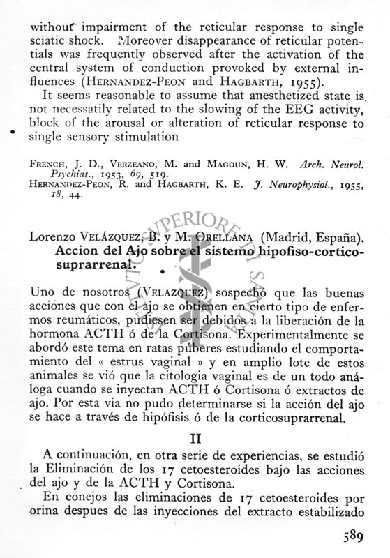 ECG patterns, anesthetic and peripherally evoked reticular  potentials