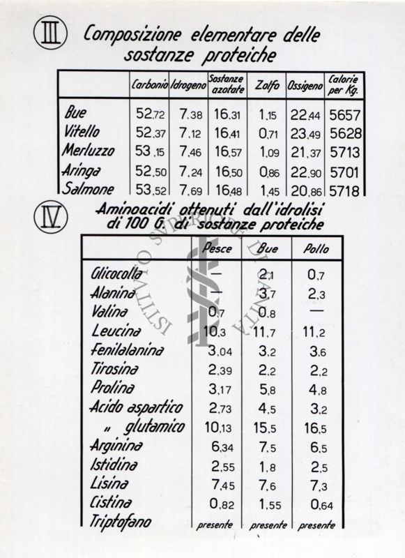 Composizione media di alcuni alimenti