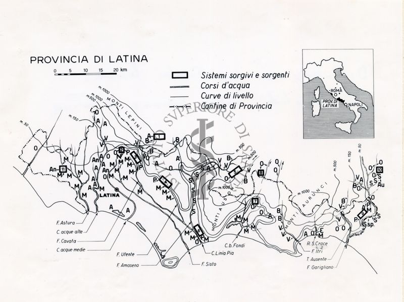 Distribuzione di focolai larvali di Simulidi nella provincia di Latina